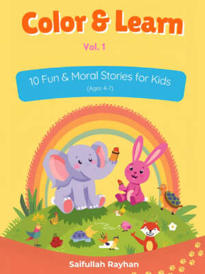 Color & Learn Vol. 1: 25 Fun Moral Stories & Coloring Pages for Kids Ages 4-7